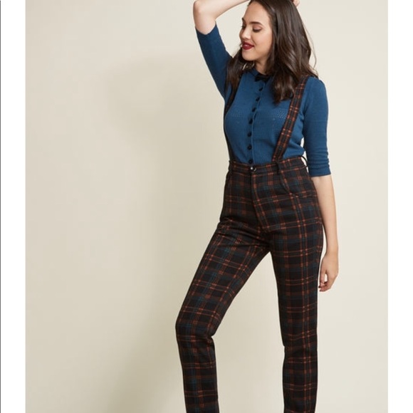 collectif Pants - Collectif Marcy Suspender Trousers